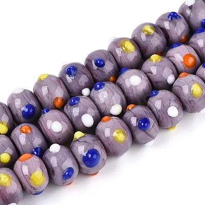 Handmade Lampwork Bumpy Beads LAMP-ZX003-07-07-1