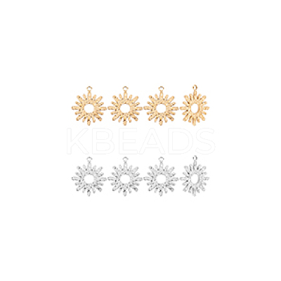 8Pcs 2 Styles 304 Stainless Steel Charms STAS-UN0035-77-1