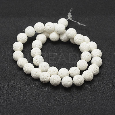 Unwaxed Natural Lava Rock Beads Strands X-G-J367-01-8mm-1