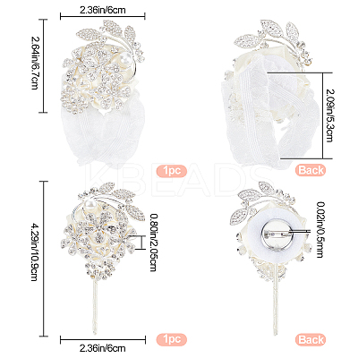Ribbon Wrist & Brooch AJEW-WH0235-35-1