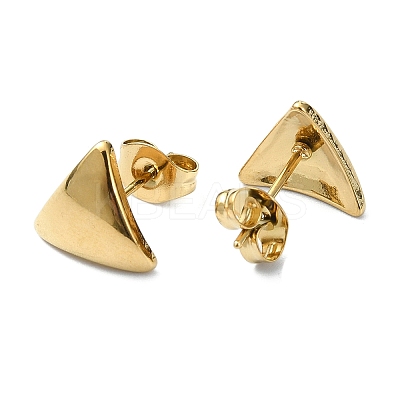 Ion Plating(IP) 201 Stainless Steel Stud Earrings EJEW-K270-04G-1
