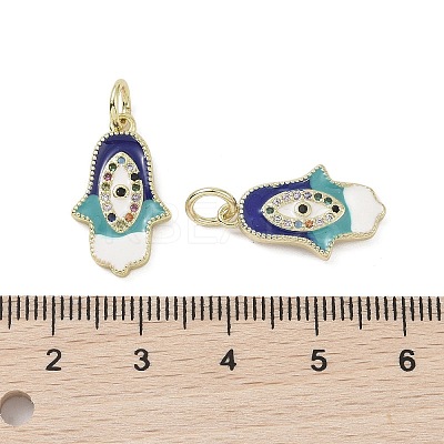 Real 18K Gold Plated Brass Micro Pave Cubic Zirconia Pendants KK-L209-078G-01-1