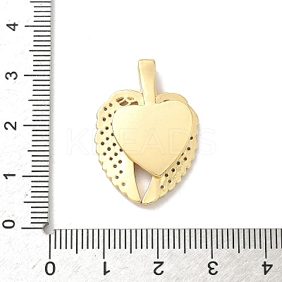 Brass Micro Pave Cubic Zirconia Openable Pendants KK-F905-02G-01-1