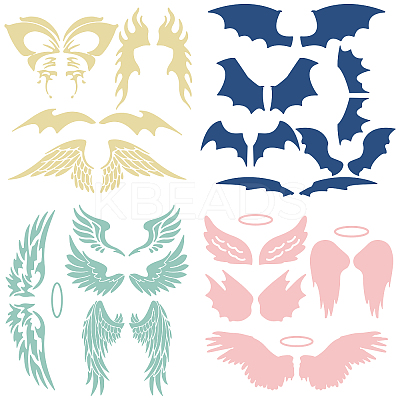4Pcs 4 Styles PET Waterproof Self-adhesive Car Stickers DIY-WH0308-225A-001-1
