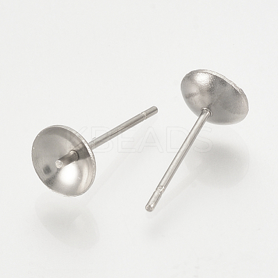Tarnish Resistant 304 Stainless Steel Stud Earring Findings STAS-T019-4-1
