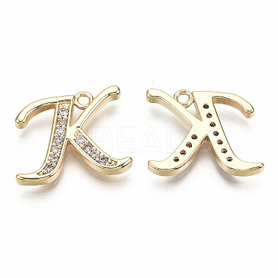Brass Micro Pave Clear Cubic Zirconia Pendants LS-KK-S360-053K-NF-1