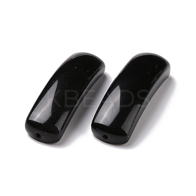 Natural Obsidian Connector Charms G-D460-02I-1