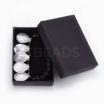 Spiral Shell Stretch Charm Bracelets BJEW-JB04114-1