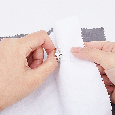 8Pcs 2 Colors 4-Layer Silver Polishing Cloth AJEW-DC0001-49-1
