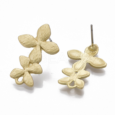 Smooth Surface Alloy Stud Earring Findings X-PALLOY-T064-45MG-1
