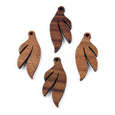 Natural Walnut Wood Pendants LS-X-WOOD-T023-19-1