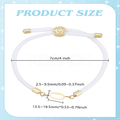 1pc Adjustable Nylon Cord Slider Bracelets for Women BJEW-LP0001-33O-G-1