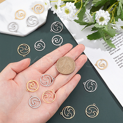 201 Stainless Steel Laser Cut Pendants STAS-UN0014-31-1
