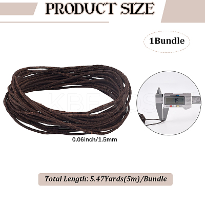 5M DIY Frosted Cowhide Leather Cord OCOR-GF0004-97A-02-1