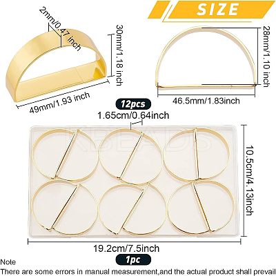D-shaped Iron Napkin Rings AJEW-FG0001-64-1