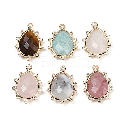 Natural Mixed Stone Faceted Pendants G-K347-06G-1