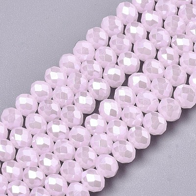 Electroplate Glass Beads Strands EGLA-A034-J4mm-A09-1