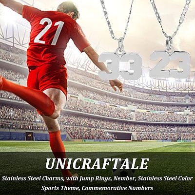 6Pcs 6 Style 316 Surgical Stainless Steel Charms STAS-UN0040-38P-1