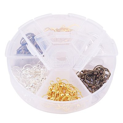 Multicolor Brass 15mm Leverback Earring Findings and 19mm Earring Hooks Sets for Jewelry Making KK-PH0015-06-1
