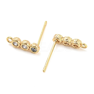Brass Stud Earring Finding KK-L208-53G-1