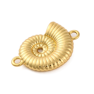 Rack Plating Brass Shell Shape Connector Charms KK-Z070-14G-1