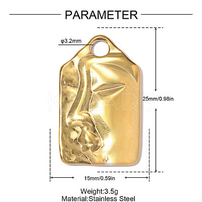 304 Stainless Steel Pendants SA-OY002-10G-1
