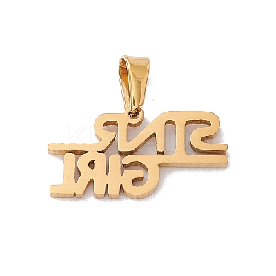 PVD Vacuum Plating 304 Stainless Steel Charms STAS-G284-06G-1
