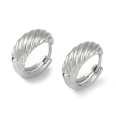 Brass Hoop Earrings for Women EJEW-L292-002P-1