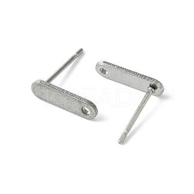 10Pcs 201 Stainless Steel Stud Earring Findings with Hole EJEW-FS0001-14D-1