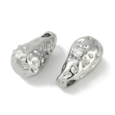 Brass Micro Pave Cubic Zirconia Charms KK-P283-27B-P-1