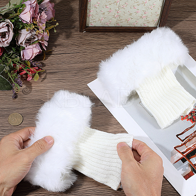 Acrylic Fiber Woolen Yarn Socks Leg Cover AJEW-WH20018-149D-1