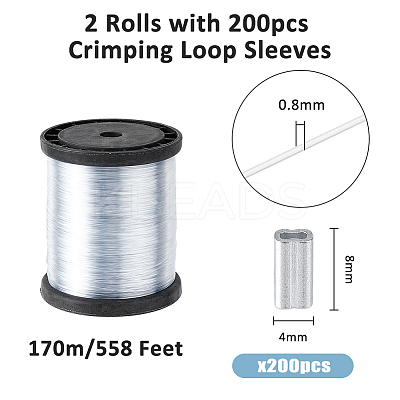 2 Rolls Round PE Fishing Line DIY-FH0006-57-1