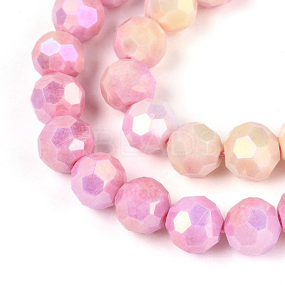Anti-Tarnish Electroplate Glass Beads Strands EGLA-T021-10mm-15-04-1