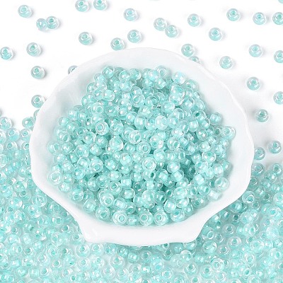 FGB Inside Colours Transparent Glass Seed Beads SEED-T009-01C-1