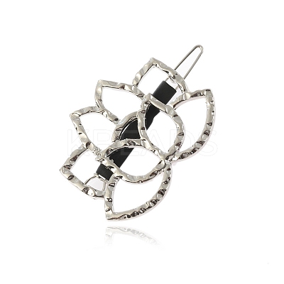 Lotus Alloy Hollow Geometric Hair Pin OHAR-PW0003-054A-1