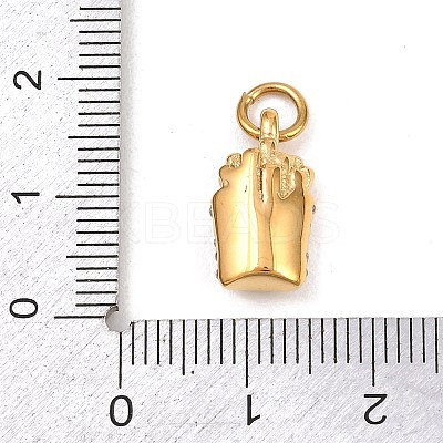 304 Stainless Steel Rhinestone Pendants STAS-I365-01G-01-1