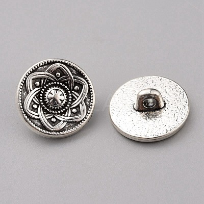1-Hole Alloy Shank Buttons BUTT-WH0020-22A-1