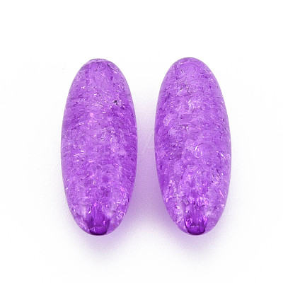 Transparent Crackle Acrylic Beads CACR-S010-01-1