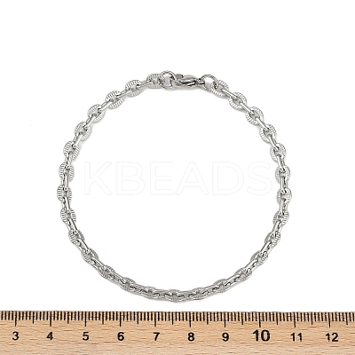 201 Stainless Steel Cuba Style Chian Bracelet for Men LS-BJEW-B138-06P-03-1