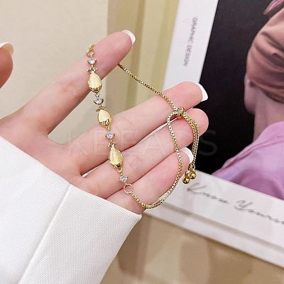Brass Box Chain Slider Bracelets FS-WGA60A8-01-1