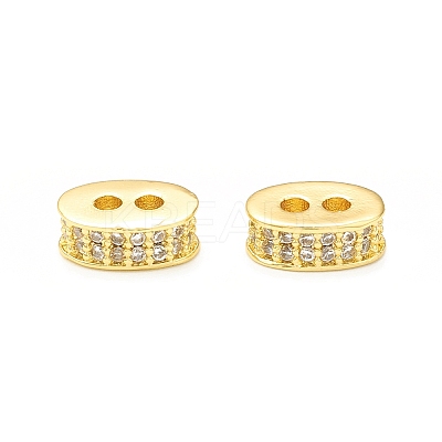 Brass Micro Pave Cubic Zirconia Multi-Strand Links KK-P228-53G-1
