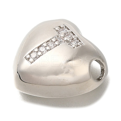 Rack Plating Brass Micro Pave Cubic Zirconia Pendants KK-I722-04P-T-1