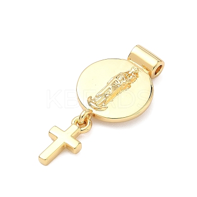 Religion Brass Pendants KK-H539-18G-03-1