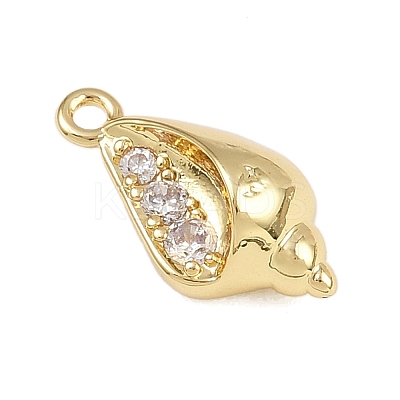 Brass Micro Pave Cubic Zirconia Pendants KK-I352-34G-02-1