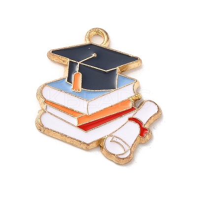 Graduation Season Alloy Enamel Pendants ENAM-R147-08B-G-1