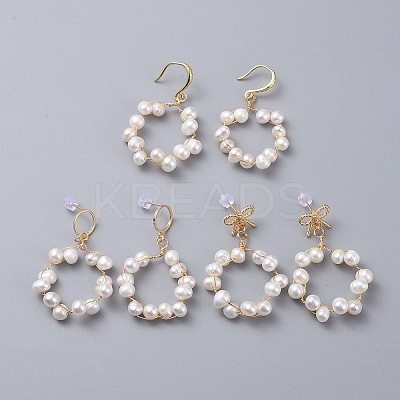 Dangle Stud Earrings EJEW-JE03750-1