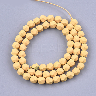 Spray Painted Non-magnetic Synthetic Hematite Beads Strands G-T116-16-07-1