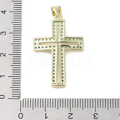 Real 18K Gold Plated Brass Micro Pave Cubic Zirconia Pendants KK-A209-25G-1