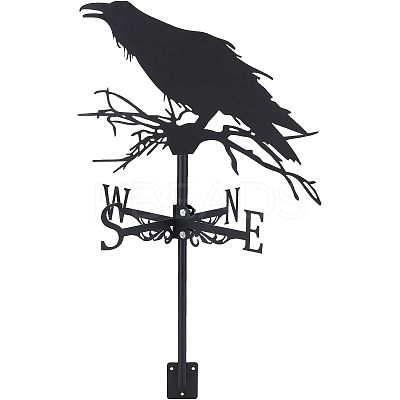 Crow Iron Wind Direction Indicator AJEW-WH0034-65-1