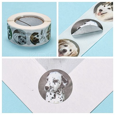 Self-Adhesive Kraft Paper Gift Tag Stickers LS-DIY-G013-A05-1